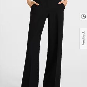 Express women’s Black Editor Relaxed Trouser Pants Mid Rise